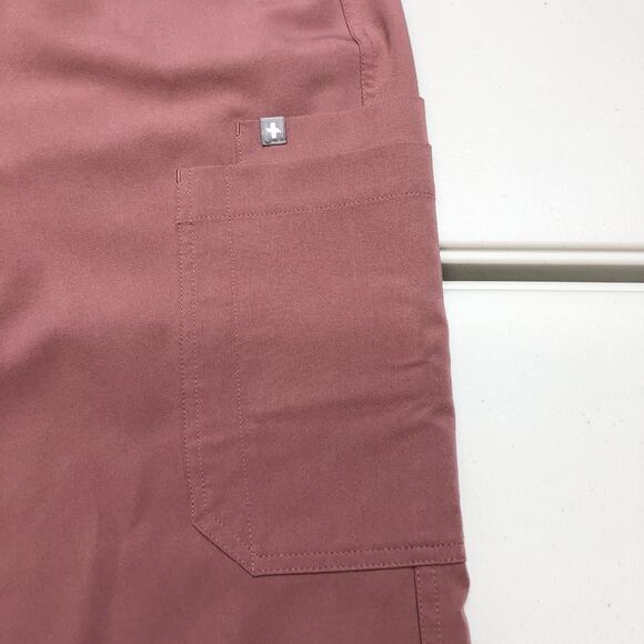 Figs Mauve Scrub Set Catarina Size L Top, High Waisted Yola Size L Pants - Picture 11 of 13